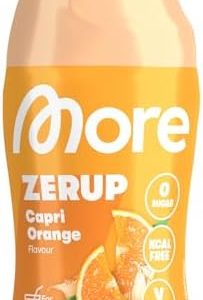 MORE Zerup Capri Orange 65 ml - Zuckerfreier Sirup mit echten Fruchtextrakten für erfrischende Getränke, vegan und kalor