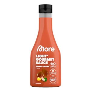 MORE NUTRITION Light Gourmet Sauce - 285ml süß-sauer, kalorienreduziert, zuckerfrei, ideal für köstliche Diäten!