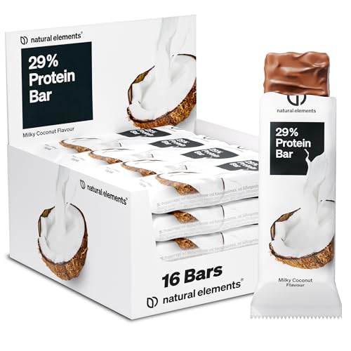 Natural Elements Proteinriegel Salted Caramel – Niedriger Zuckergehalt, 13g Protein für gesunde Snacks unterwegs – 16x45