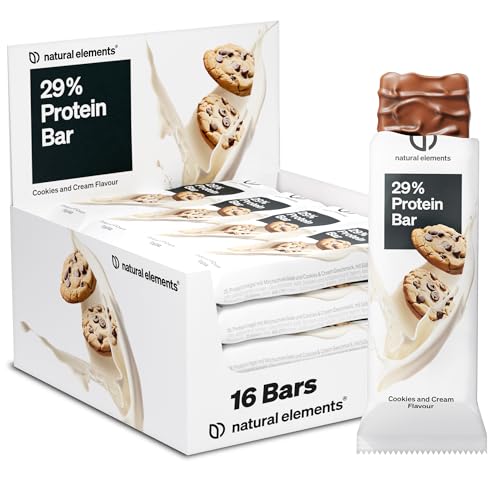 Natural Elements Proteinriegel Salted Caramel – Niedriger Zuckergehalt, 13g Protein für gesunde Snacks unterwegs – 16x45