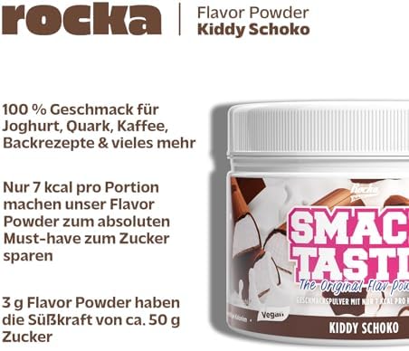 Rocka Nutrition Geschmackspulver SMACKTASTIC | Veganes Aroma-Pulver mit 11 Kcal | Perfekt für Drinks und Snacks | 250 g
