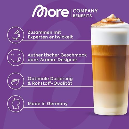 MORE Protein Eiskaffee 2 x 500g, Dunkle Schokolade, wenig Zucker & Fett, ideal für Fitness & Genuss