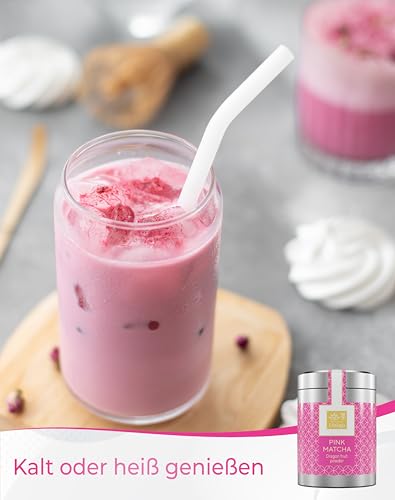 Tea Uniqo – Pink Matcha Tee Pulver für Mixgetränke, Baking & Eis – 100% natürliches Drachenfrucht Superfood
