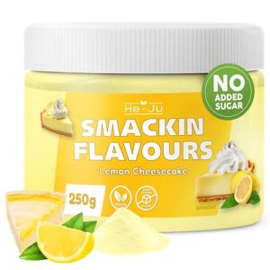 He-Ju Lemon Cheesecake Pulver 250g – Veganes, kalorienfreies Geschmackspulver für leckere Desserts