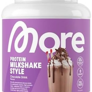 MORE Protein Trinkschokolade 600 g - Whey & Casein für Muskelaufbau, laktosefrei, ideal für Fitnessliebhaber
