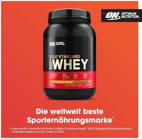 Optimum Nutrition Gold Standard Whey Proteinpulver, Double Rich Chocolate, 899g für optimale Muskelregeneration