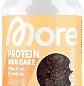 MORE Protein Mug Cake 455g - Ultra Dunkle Schokolade - Perfekte Backmischung für schokoladigen Genuss im Handumdrehen!