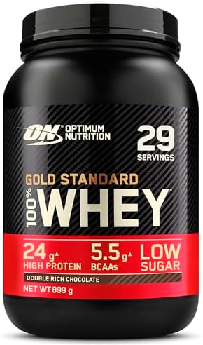 Optimum Nutrition Gold Standard Whey Proteinpulver, Double Rich Chocolate, 899g für optimale Muskelregeneration