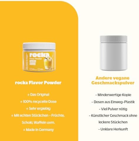 Rocka Nutrition Geschmackspulver SMACKTASTIC | Veganes Aroma-Pulver mit 11 Kcal | Perfekt für Drinks und Snacks | 250 g