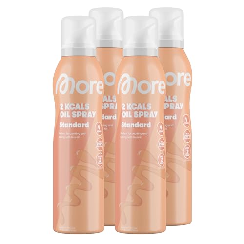 MORE 2 Kalorien Ölspray Bundle – 2 normale & 2 Butter Sprays, ideal zum Braten, Backen & Grillen!