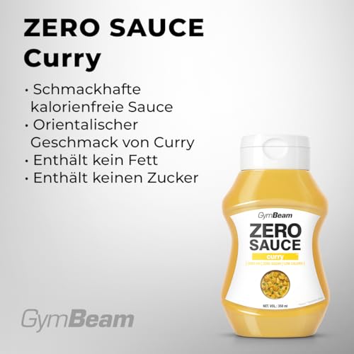 GymBeam ZERO SAUCE Curry - Kalorienfreie, zuckerfreie Sauce für Diäten, orientalischer Geschmack für gesunde Mahlzeiten,