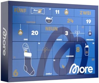 More Nutrition Adventskalender 2025 - Fitness Adventskalender für Männer und Frauen mit gesunden Snacks und proteinreich