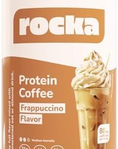 Rocka Nutrition Protein Kaffee - Veganes Proteinpulver mit 20 g Protein und Koffein für ultimativen Genuss im Alltag (78