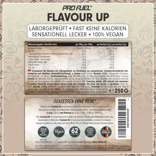 FLAVOUR UP Geschmackspulver MANGO MARACUJA 250g - Lecker und kalorienarm - Ideal für Getränke & Snacks