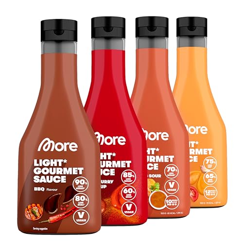 MORE NUTRITION Light Gourmet Sauce - 285ml süß-sauer, kalorienreduziert, zuckerfrei, ideal für köstliche Diäten!