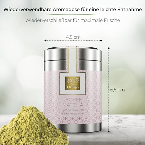 Tea Uniqo – Pink Matcha Tee Pulver für Mixgetränke, Baking & Eis – 100% natürliches Drachenfrucht Superfood