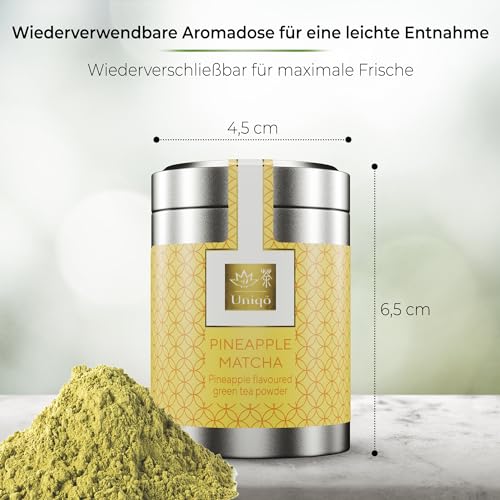 Tea Uniqo – Pink Matcha Tee Pulver für Mixgetränke, Baking & Eis – 100% natürliches Drachenfrucht Superfood