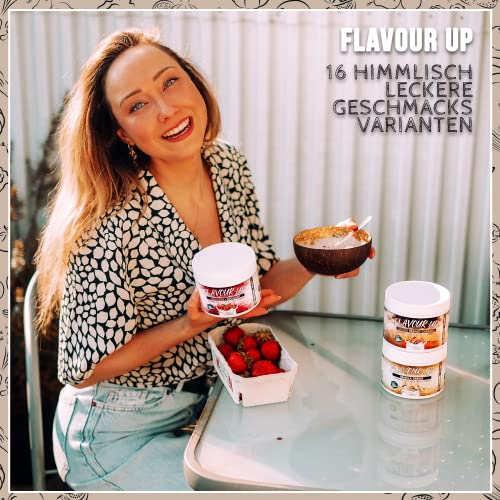 FLAVOUR UP Geschmackspulver MANGO MARACUJA 250g - Lecker und kalorienarm - Ideal für Getränke & Snacks