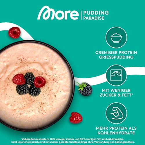 More Protein Grießpudding |0 – 10er Tray, cremig-leckerer Eiweißgenuss, schnell & ohne Kochen für jede Gelegenheit