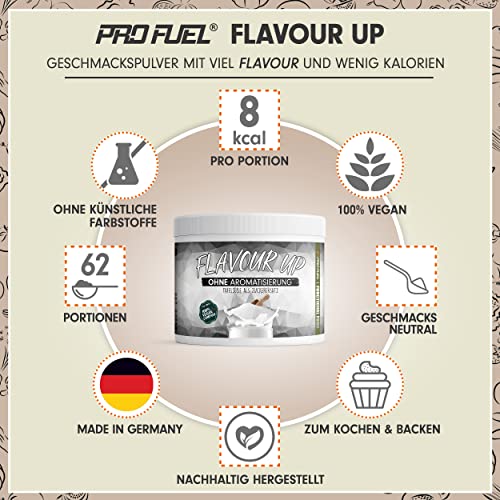 FLAVOUR UP Geschmackspulver MANGO MARACUJA 250g - Lecker und kalorienarm - Ideal für Getränke & Snacks