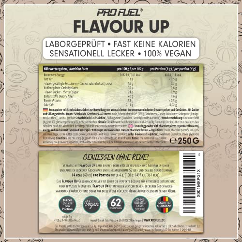 FLAVOUR UP Geschmackspulver MANGO MARACUJA 250g - Lecker und kalorienarm - Ideal für Getränke & Snacks