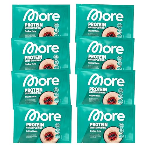 More Protein Grießpudding |0 – 10er Tray, cremig-leckerer Eiweißgenuss, schnell & ohne Kochen für jede Gelegenheit