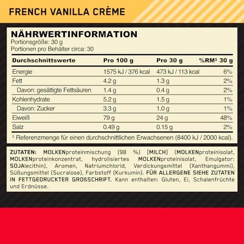 Optimum Nutrition Gold Standard Whey Proteinpulver, Double Rich Chocolate, 899g für optimale Muskelregeneration