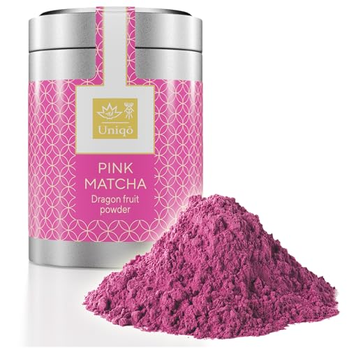 Tea Uniqo – Pink Matcha Tee Pulver für Mixgetränke, Baking & Eis – 100% natürliches Drachenfrucht Superfood