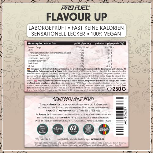 FLAVOUR UP Geschmackspulver MANGO MARACUJA 250g - Lecker und kalorienarm - Ideal für Getränke & Snacks
