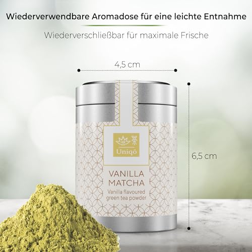 Tea Uniqo – Pink Matcha Tee Pulver für Mixgetränke, Baking & Eis – 100% natürliches Drachenfrucht Superfood