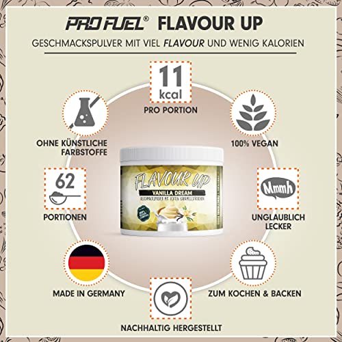 FLAVOUR UP Geschmackspulver MANGO MARACUJA 250g - Lecker und kalorienarm - Ideal für Getränke & Snacks