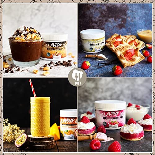 FLAVOUR UP Geschmackspulver MANGO MARACUJA 250g - Lecker und kalorienarm - Ideal für Getränke & Snacks