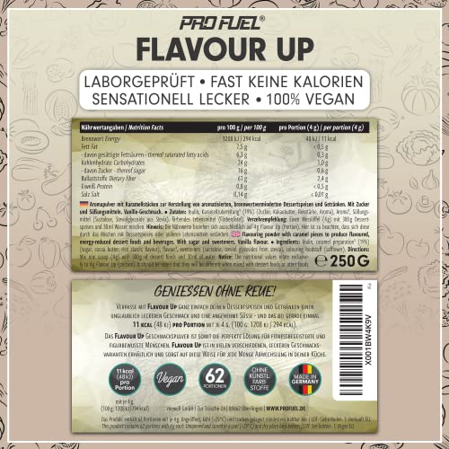 FLAVOUR UP Geschmackspulver MANGO MARACUJA 250g - Lecker und kalorienarm - Ideal für Getränke & Snacks
