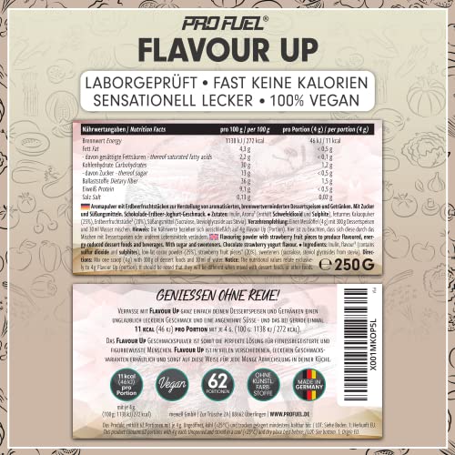 FLAVOUR UP Geschmackspulver MANGO MARACUJA 250g - Lecker und kalorienarm - Ideal für Getränke & Snacks