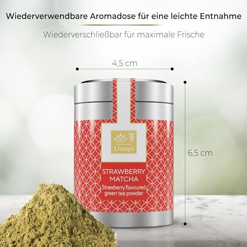 Tea Uniqo – Pink Matcha Tee Pulver für Mixgetränke, Baking & Eis – 100% natürliches Drachenfrucht Superfood