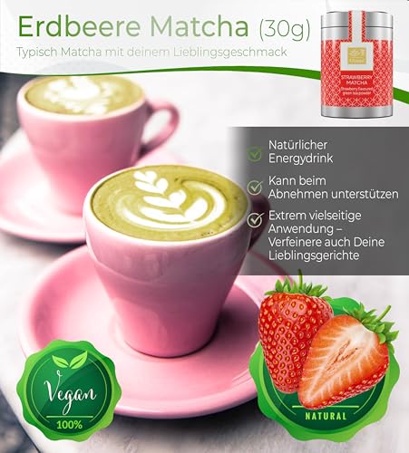 Tea Uniqo – Pink Matcha Tee Pulver für Mixgetränke, Baking & Eis – 100% natürliches Drachenfrucht Superfood