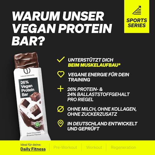 Natural Elements Proteinriegel Salted Caramel – Niedriger Zuckergehalt, 13g Protein für gesunde Snacks unterwegs – 16x45