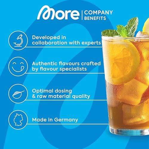 MORE Clear Protein - Pfirsich Passionsfrucht Eis Tee, 600 g, Hochwertiger Whey Isolat Proteinshake für Fitness und Erfri