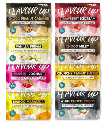 FLAVOUR UP Geschmackspulver MANGO MARACUJA 250g - Lecker und kalorienarm - Ideal für Getränke & Snacks
