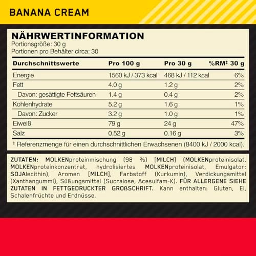 Optimum Nutrition Gold Standard Whey Proteinpulver, Double Rich Chocolate, 899g für optimale Muskelregeneration