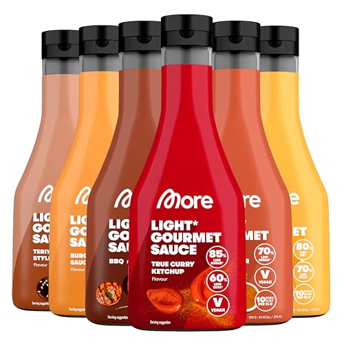 MORE NUTRITION Light Gourmet Sauce - 285ml süß-sauer, kalorienreduziert, zuckerfrei, ideal für köstliche Diäten!