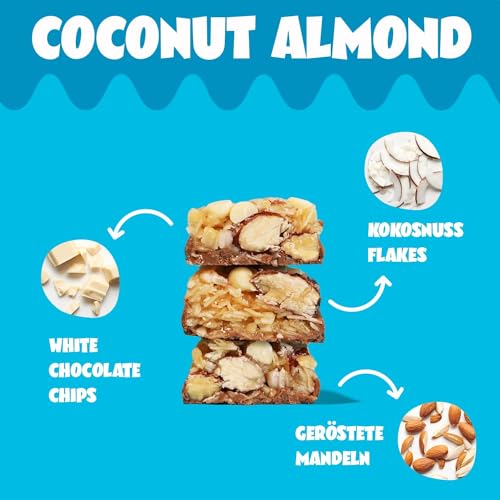 AHEAD Nussriegel mit Cashewkernen & Salzbrezel – Zuckergehalt nur 1,7g pro glutenfreiem Riegel, perfekt für gesunde Snac