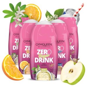 GymQueen Zero Sugar Drink 5er Box – Zuckerfreier Getränkesirup in praktischen 65ml Fläschchen, perfekt für Training und