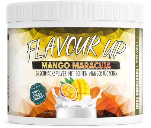 FLAVOUR UP Geschmackspulver MANGO MARACUJA 250g - Lecker und kalorienarm - Ideal für Getränke & Snacks