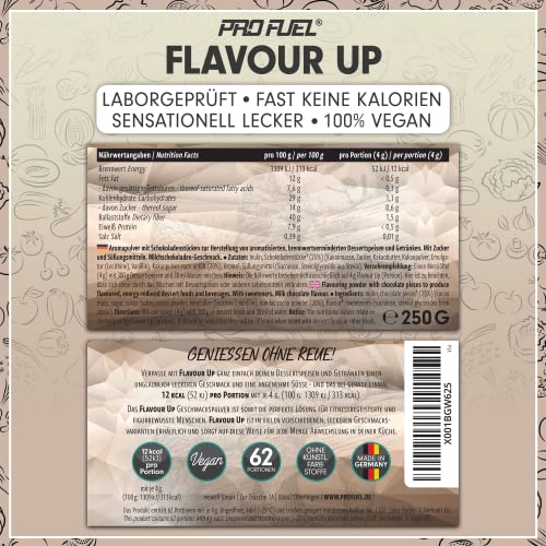 FLAVOUR UP Geschmackspulver MANGO MARACUJA 250g - Lecker und kalorienarm - Ideal für Getränke & Snacks