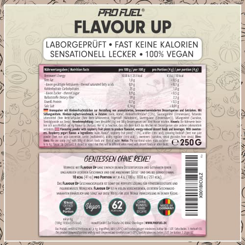 FLAVOUR UP Geschmackspulver MANGO MARACUJA 250g - Lecker und kalorienarm - Ideal für Getränke & Snacks