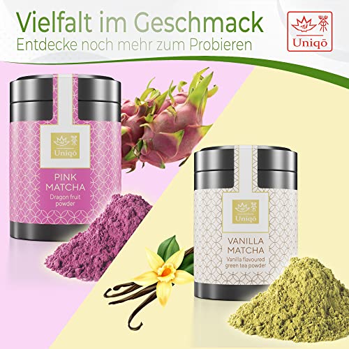 Tea Uniqo – Pink Matcha Tee Pulver für Mixgetränke, Baking & Eis – 100% natürliches Drachenfrucht Superfood
