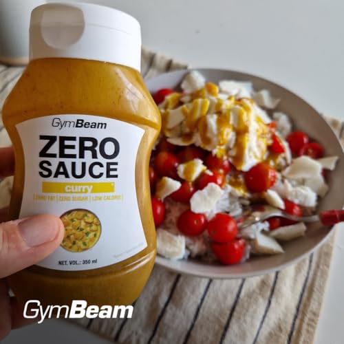 GymBeam ZERO SAUCE Curry - Kalorienfreie, zuckerfreie Sauce für Diäten, orientalischer Geschmack für gesunde Mahlzeiten,