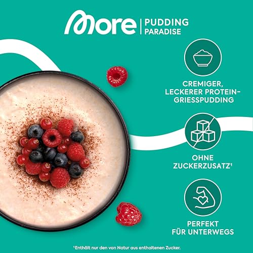 More Protein Grießpudding |0 – 10er Tray, cremig-leckerer Eiweißgenuss, schnell & ohne Kochen für jede Gelegenheit