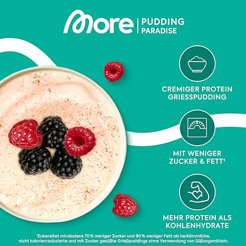 More Protein Grießpudding |0 – 10er Tray, cremig-leckerer Eiweißgenuss, schnell & ohne Kochen für jede Gelegenheit